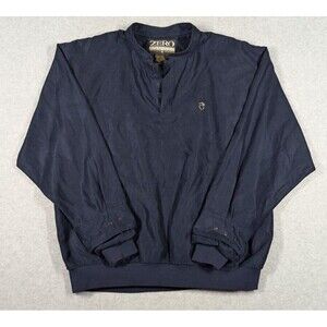 Zero Restrictions Men Jacket XL Faux Suede Snap Button Golf Outerwear Performanc